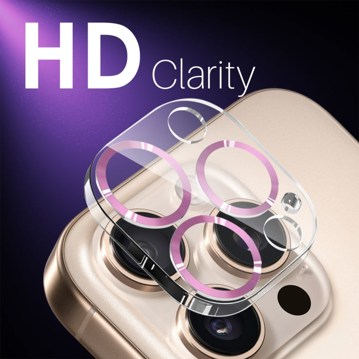 Protector de lente de cámara NORTHJO con vetas de CD y película de vidrio templado 3D, For iPhone 16 Pro / 16 Pro Max, For iPhone 16 / 16 Plus