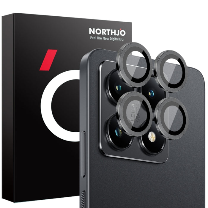 Protector de lente de cámara NORTHJO con anillo de metal y película de vidrio templado, For Xiaomi 14T Pro 5G, For Xiaomi 14T 5G