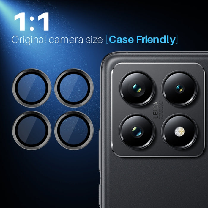 Protector de lente de cámara NORTHJO con anillo de metal y película de vidrio templado, For Xiaomi 14T Pro 5G, For Xiaomi 14T 5G