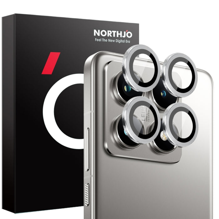 Protector de lente de cámara NORTHJO con anillo de metal y película de vidrio templado, For Xiaomi 14T Pro 5G, For Xiaomi 14T 5G