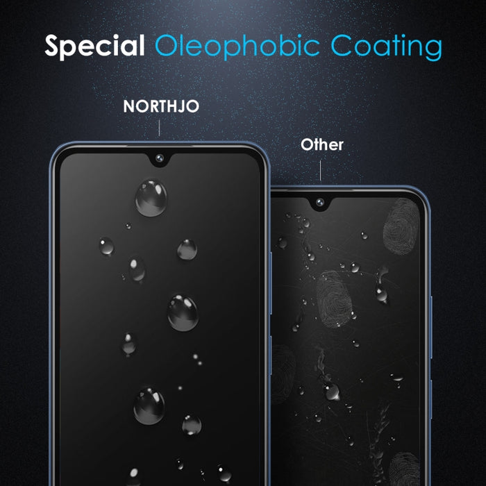 Película de vidrio templado con impresión de seda con pegamento completo y pantalla NORTHJO A++, For Xiaomi Redmi 14C 4G / 14R 5G / A3 Pro 4G, For Xiaomi Redmi Note 14 5G, For Xiaomi 14T / 14T Pro 5G