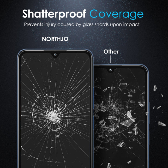 Película de vidrio templado con impresión de seda con pegamento completo y pantalla NORTHJO A++, For Xiaomi Redmi 14C 4G / 14R 5G / A3 Pro 4G, For Xiaomi Redmi Note 14 5G, For Xiaomi 14T / 14T Pro 5G