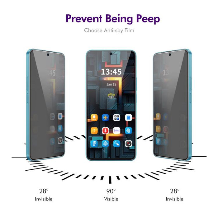 Película de vidrio templado antiespías de fácil instalación ENKAY, For Xiaomi Poco M7 Pro 5G, For Redmi A4 5G, For Redmi Note 14 5G, For Redmi K70 Ultra, For Xiaomi Poco M6 Plus, For Xiaomi Redmi 14R / 14C, For Xiaomi 14T / 14T Pro
