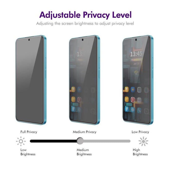 Película de vidrio templado antiespías de fácil instalación ENKAY, For Xiaomi Poco M7 Pro 5G, For Redmi A4 5G, For Redmi Note 14 5G, For Redmi K70 Ultra, For Xiaomi Poco M6 Plus, For Xiaomi Redmi 14R / 14C, For Xiaomi 14T / 14T Pro