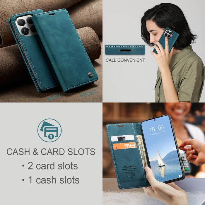 Funda de cuero para teléfono con tapa horizontal multifuncional CaseMe 013, For Xiaomi 17T 5G, For Xiaomi 17 Ultra, For Redmi Note 15 Pro 4G Global 163.2mm, For Redmi Note 15 Pro 5G Global 163.6mm, For Xiaomi 17, For Xiaomi 15T Pro, For Xiaomi 15T     ...