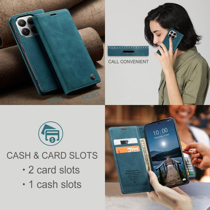 Funda de cuero para teléfono con tapa horizontal multifuncional CaseMe 013, For Xiaomi 17T 5G, For Xiaomi 17 Ultra, For Redmi Note 15 Pro 4G Global 163.2mm, For Redmi Note 15 Pro 5G Global 163.6mm, For Xiaomi 17, For Xiaomi 15T Pro, For Xiaomi 15T     ...