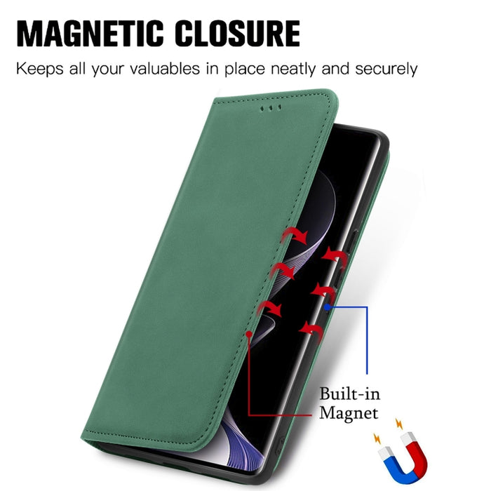 Funda de cuero para teléfono con tapa magnética y tacto retro, For Xiaomi Redmi Note 14 Pro+ 5G, For Xiaomi Redmi Note 14 Pro 5G, For Redmi 15C 5G / 4G Global 171mm