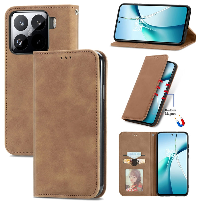 Funda de cuero para teléfono con tapa magnética y tacto retro, For Xiaomi Poco X8 Pro Max 5G, For Xiaomi Poco X8 Pro 5G, For Redmi Turbo 5 Max 5G, For Redmi Turbo 5 5G, For Xiaomi 17 Pro Max, For Xiaomi 17 Pro, For Xiaomi 17, For Xiaomi Poco M7 4G 169m...