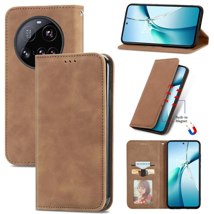 Funda de cuero para teléfono con tapa magnética y tacto retro, For Xiaomi Poco X8 Pro Max 5G, For Xiaomi Poco X8 Pro 5G, For Redmi Turbo 5 Max 5G, For Redmi Turbo 5 5G, For Xiaomi 17 Pro Max, For Xiaomi 17 Pro, For Xiaomi 17, For Xiaomi Poco M7 4G 169m...
