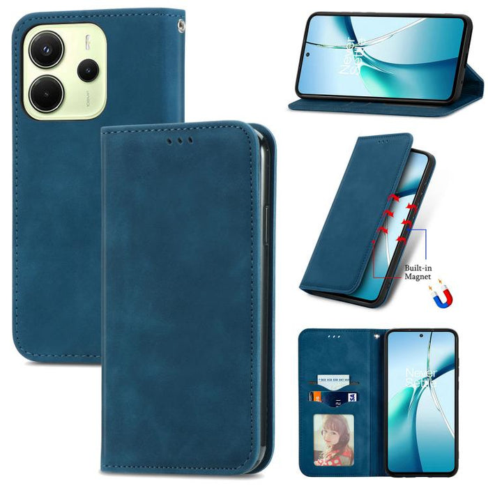 Funda de cuero para teléfono con tapa magnética y tacto retro, For Xiaomi Poco X8 Pro Max 5G, For Xiaomi Poco X8 Pro 5G, For Redmi Turbo 5 Max 5G, For Redmi Turbo 5 5G, For Xiaomi 17 Pro Max, For Xiaomi 17 Pro, For Xiaomi 17, For Xiaomi Poco M7 4G 169m...
