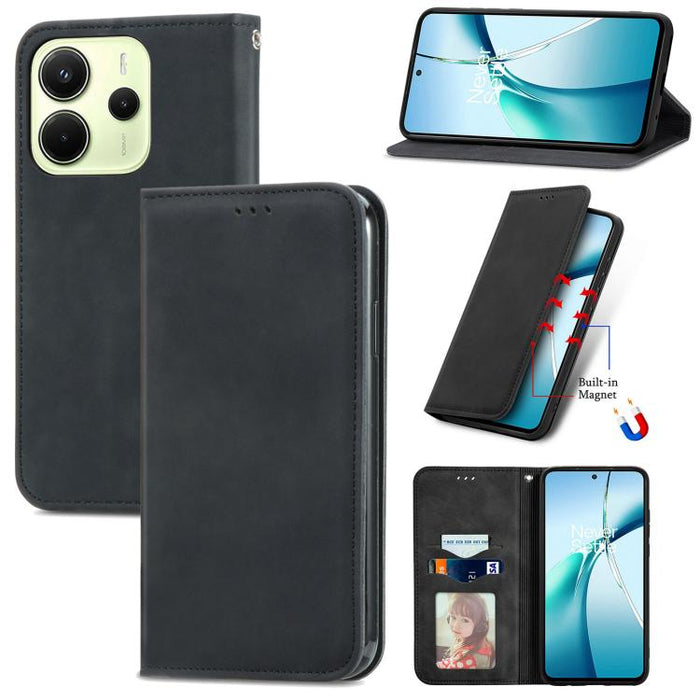 Funda de cuero para teléfono con tapa magnética y tacto retro, For Xiaomi Poco X8 Pro Max 5G, For Xiaomi Poco X8 Pro 5G, For Redmi Turbo 5 Max 5G, For Redmi Turbo 5 5G, For Xiaomi 17 Pro Max, For Xiaomi 17 Pro, For Xiaomi 17, For Xiaomi Poco M7 4G 169m...