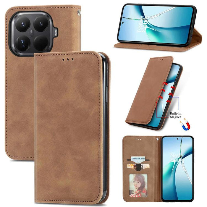 Funda de cuero para teléfono con tapa magnética y tacto retro, For Xiaomi Poco X8 Pro Max 5G, For Xiaomi Poco X8 Pro 5G, For Redmi Turbo 5 Max 5G, For Redmi Turbo 5 5G, For Xiaomi 17 Pro Max, For Xiaomi 17 Pro, For Xiaomi 17, For Xiaomi Poco M7 4G 169m...
