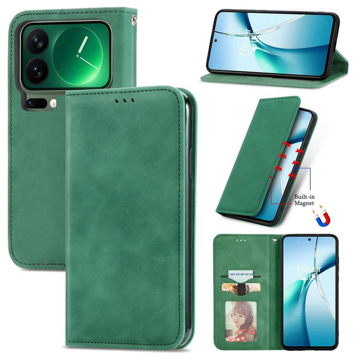 Funda de cuero para teléfono con tapa magnética y tacto retro, For Xiaomi Poco X8 Pro Max 5G, For Xiaomi Poco X8 Pro 5G, For Redmi Turbo 5 Max 5G, For Redmi Turbo 5 5G, For Xiaomi 17 Pro Max, For Xiaomi 17 Pro, For Xiaomi 17, For Xiaomi Poco M7 4G 169m...