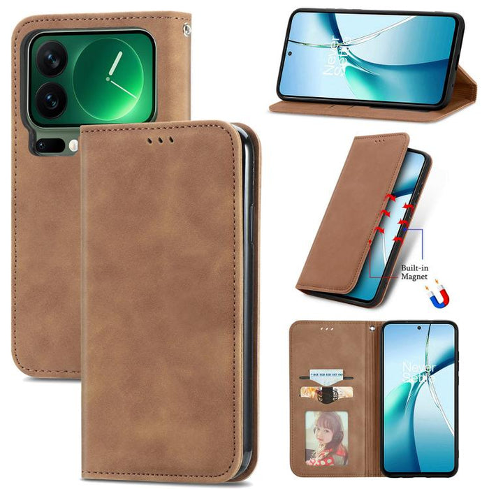 Funda de cuero para teléfono con tapa magnética y tacto retro, For Xiaomi Poco X8 Pro Max 5G, For Xiaomi Poco X8 Pro 5G, For Redmi Turbo 5 Max 5G, For Redmi Turbo 5 5G, For Xiaomi 17 Pro Max, For Xiaomi 17 Pro, For Xiaomi 17, For Xiaomi Poco M7 4G 169m...