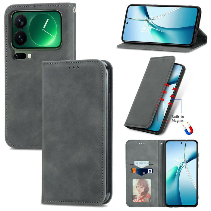 Funda de cuero para teléfono con tapa magnética y tacto retro, For Xiaomi Poco X8 Pro Max 5G, For Xiaomi Poco X8 Pro 5G, For Redmi Turbo 5 Max 5G, For Redmi Turbo 5 5G, For Xiaomi 17 Pro Max, For Xiaomi 17 Pro, For Xiaomi 17, For Xiaomi Poco M7 4G 169m...