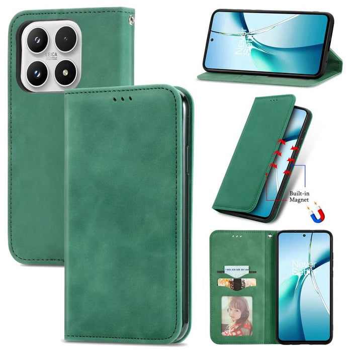 Funda de cuero para teléfono con tapa magnética y tacto retro, For Xiaomi Poco X8 Pro Max 5G, For Xiaomi Poco X8 Pro 5G, For Redmi Turbo 5 Max 5G, For Redmi Turbo 5 5G, For Xiaomi 17 Pro Max, For Xiaomi 17 Pro, For Xiaomi 17, For Xiaomi Poco M7 4G 169m...