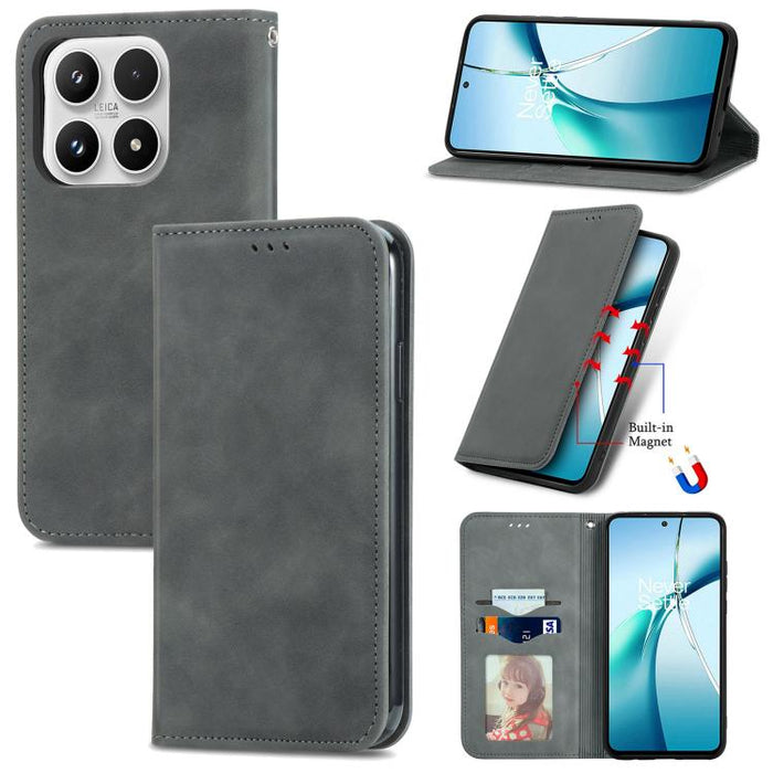 Funda de cuero para teléfono con tapa magnética y tacto retro, For Xiaomi Poco X8 Pro Max 5G, For Xiaomi Poco X8 Pro 5G, For Redmi Turbo 5 Max 5G, For Redmi Turbo 5 5G, For Xiaomi 17 Pro Max, For Xiaomi 17 Pro, For Xiaomi 17, For Xiaomi Poco M7 4G 169m...