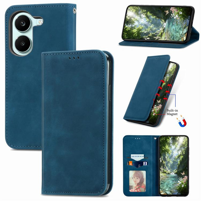 Funda de cuero para teléfono con tapa magnética y tacto retro, For Xiaomi Poco X8 Pro Max 5G, For Xiaomi Poco X8 Pro 5G, For Redmi Turbo 5 Max 5G, For Redmi Turbo 5 5G, For Xiaomi 17 Pro Max, For Xiaomi 17 Pro, For Xiaomi 17, For Xiaomi Poco M7 4G 169m...