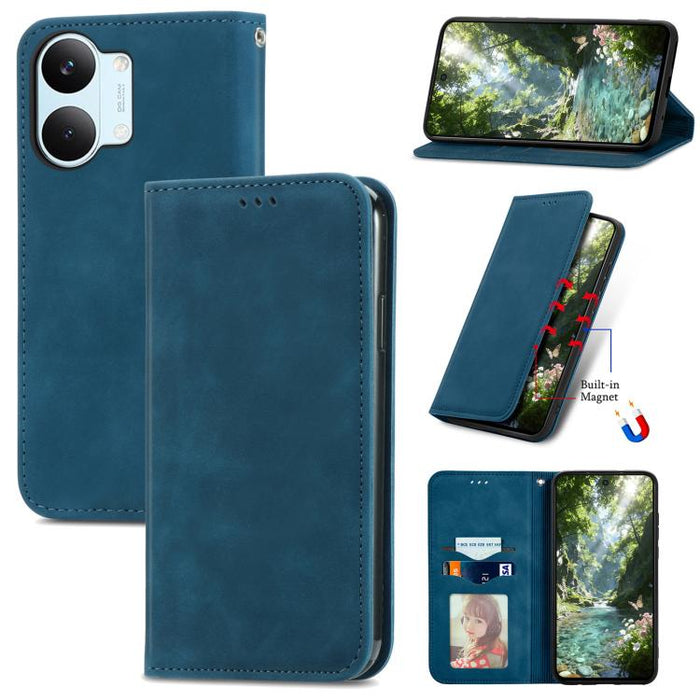 Funda de cuero para teléfono con tapa magnética y tacto retro, For Xiaomi Poco X8 Pro Max 5G, For Xiaomi Poco X8 Pro 5G, For Redmi Turbo 5 Max 5G, For Redmi Turbo 5 5G, For Xiaomi 17 Pro Max, For Xiaomi 17 Pro, For Xiaomi 17, For Xiaomi Poco M7 4G 169m...