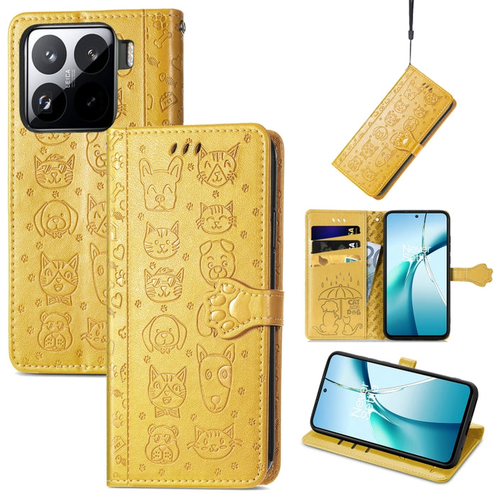 Funda de cuero para teléfono con estampado de gato y perro, For Xiaomi Poco X8 Pro Max 5G, For Xiaomi Poco X8 Pro 5G, For Redmi Turbo 5 Max 5G, For Redmi Turbo 5 5G, For Xiaomi 17 Pro Max, For Xiaomi 17 Pro, For Xiaomi 17, For Xiaomi Poco M7 4G 169mm  ...