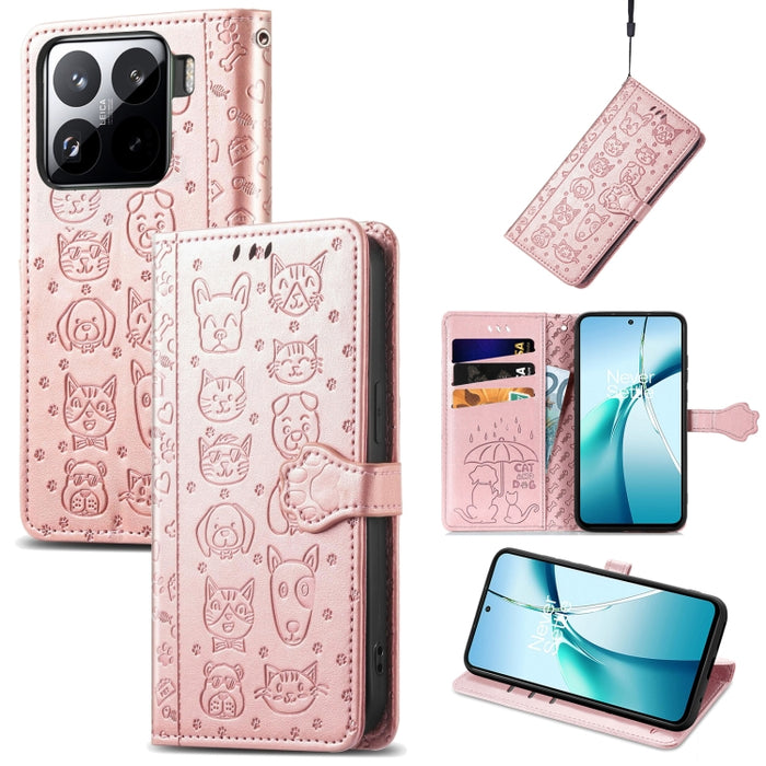 Funda de cuero para teléfono con estampado de gato y perro, For Xiaomi Poco X8 Pro Max 5G, For Xiaomi Poco X8 Pro 5G, For Redmi Turbo 5 Max 5G, For Redmi Turbo 5 5G, For Xiaomi 17 Pro Max, For Xiaomi 17 Pro, For Xiaomi 17, For Xiaomi Poco M7 4G 169mm  ...