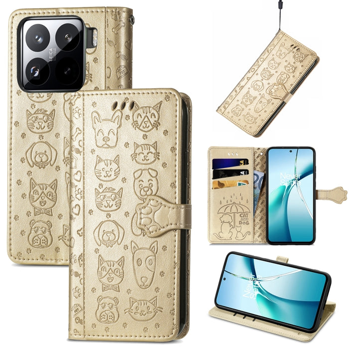 Funda de cuero para teléfono con estampado de gato y perro, For Xiaomi Poco X8 Pro Max 5G, For Xiaomi Poco X8 Pro 5G, For Redmi Turbo 5 Max 5G, For Redmi Turbo 5 5G, For Xiaomi 17 Pro Max, For Xiaomi 17 Pro, For Xiaomi 17, For Xiaomi Poco M7 4G 169mm  ...