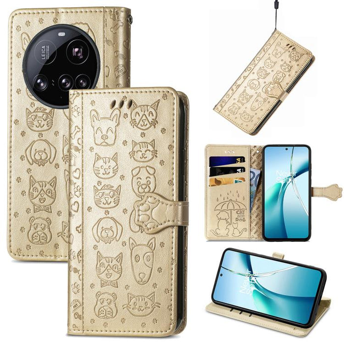Funda de cuero para teléfono con estampado de gato y perro, For Xiaomi Poco X8 Pro Max 5G, For Xiaomi Poco X8 Pro 5G, For Redmi Turbo 5 Max 5G, For Redmi Turbo 5 5G, For Xiaomi 17 Pro Max, For Xiaomi 17 Pro, For Xiaomi 17, For Xiaomi Poco M7 4G 169mm  ...