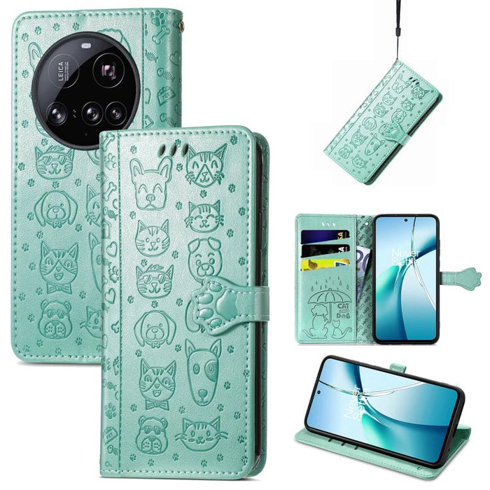 Funda de cuero para teléfono con estampado de gato y perro, For Xiaomi Poco X8 Pro Max 5G, For Xiaomi Poco X8 Pro 5G, For Redmi Turbo 5 Max 5G, For Redmi Turbo 5 5G, For Xiaomi 17 Pro Max, For Xiaomi 17 Pro, For Xiaomi 17, For Xiaomi Poco M7 4G 169mm  ...