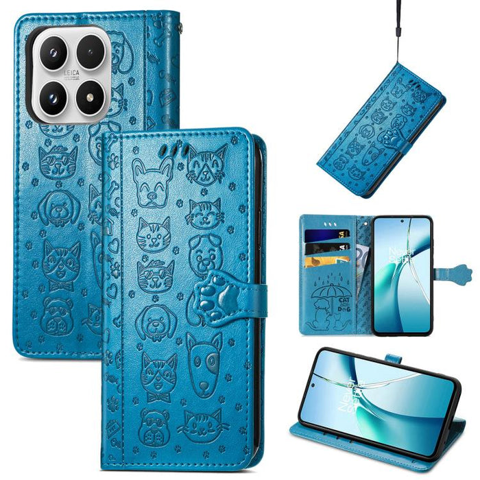 Funda de cuero para teléfono con estampado de gato y perro, For Xiaomi Poco X8 Pro Max 5G, For Xiaomi Poco X8 Pro 5G, For Redmi Turbo 5 Max 5G, For Redmi Turbo 5 5G, For Xiaomi 17 Pro Max, For Xiaomi 17 Pro, For Xiaomi 17, For Xiaomi Poco M7 4G 169mm  ...