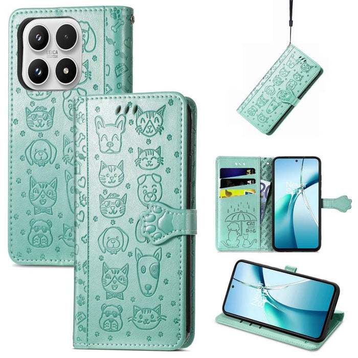 Funda de cuero para teléfono con estampado de gato y perro, For Xiaomi Poco X8 Pro Max 5G, For Xiaomi Poco X8 Pro 5G, For Redmi Turbo 5 Max 5G, For Redmi Turbo 5 5G, For Xiaomi 17 Pro Max, For Xiaomi 17 Pro, For Xiaomi 17, For Xiaomi Poco M7 4G 169mm  ...