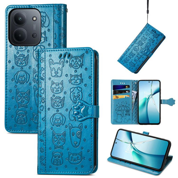 Funda de cuero para teléfono con estampado de gato y perro, For Xiaomi 15, For Xiaomi Redmi Note 14 5G, For Xiaomi Redmi Note 14 Pro+ 5G, For Xiaomi Redmi Note 14 Pro 5G, For Redmi 15C 5G / 4G Global 171mm