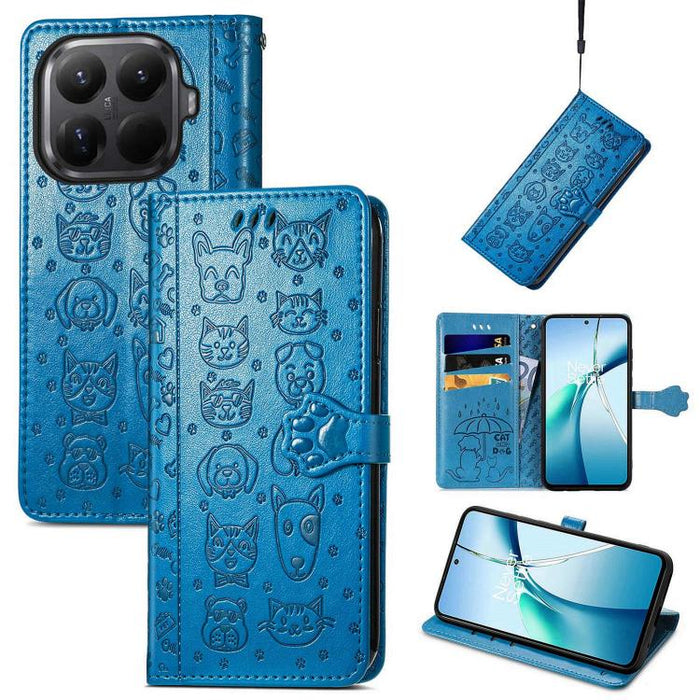 Funda de cuero para teléfono con estampado de gato y perro, For Xiaomi Poco X8 Pro Max 5G, For Xiaomi Poco X8 Pro 5G, For Redmi Turbo 5 Max 5G, For Redmi Turbo 5 5G, For Xiaomi 17 Pro Max, For Xiaomi 17 Pro, For Xiaomi 17, For Xiaomi Poco M7 4G 169mm  ...