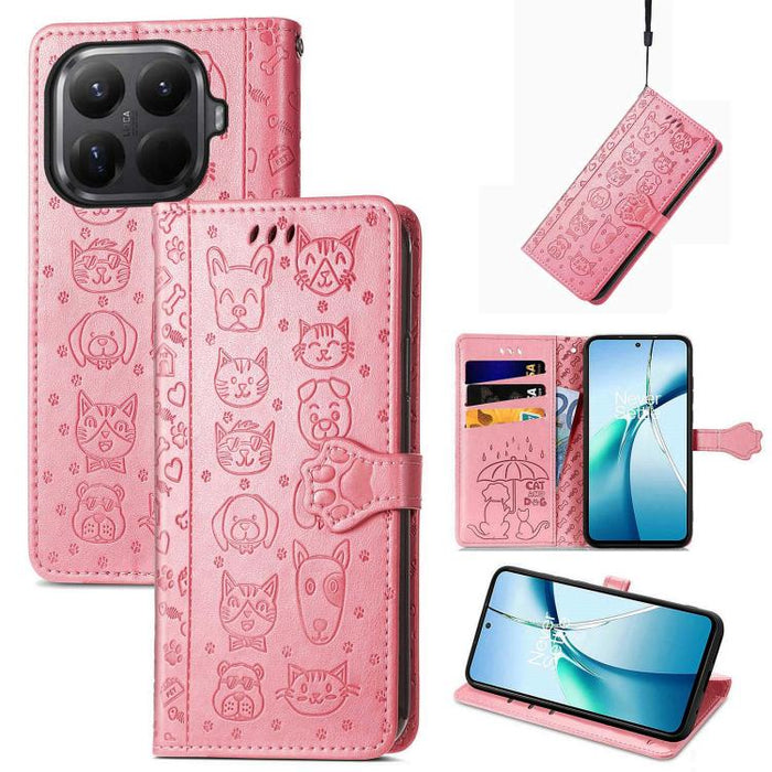 Funda de cuero para teléfono con estampado de gato y perro, For Xiaomi Poco X8 Pro Max 5G, For Xiaomi Poco X8 Pro 5G, For Redmi Turbo 5 Max 5G, For Redmi Turbo 5 5G, For Xiaomi 17 Pro Max, For Xiaomi 17 Pro, For Xiaomi 17, For Xiaomi Poco M7 4G 169mm  ...