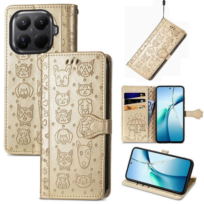 Funda de cuero para teléfono con estampado de gato y perro, For Xiaomi Poco X8 Pro Max 5G, For Xiaomi Poco X8 Pro 5G, For Redmi Turbo 5 Max 5G, For Redmi Turbo 5 5G, For Xiaomi 17 Pro Max, For Xiaomi 17 Pro, For Xiaomi 17, For Xiaomi Poco M7 4G 169mm  ...
