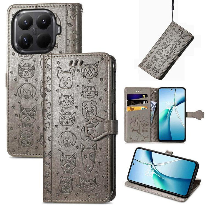 Funda de cuero para teléfono con estampado de gato y perro, For Xiaomi Poco X8 Pro Max 5G, For Xiaomi Poco X8 Pro 5G, For Redmi Turbo 5 Max 5G, For Redmi Turbo 5 5G, For Xiaomi 17 Pro Max, For Xiaomi 17 Pro, For Xiaomi 17, For Xiaomi Poco M7 4G 169mm  ...