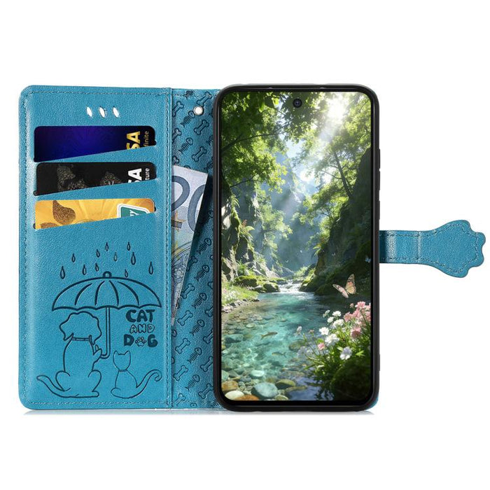 Funda de cuero para teléfono con estampado de gato y perro, For Xiaomi Poco X8 Pro Max 5G, For Xiaomi Poco X8 Pro 5G, For Redmi Turbo 5 Max 5G, For Redmi Turbo 5 5G, For Xiaomi 17 Pro Max, For Xiaomi 17 Pro, For Xiaomi 17, For Xiaomi Poco M7 4G 169mm  ...