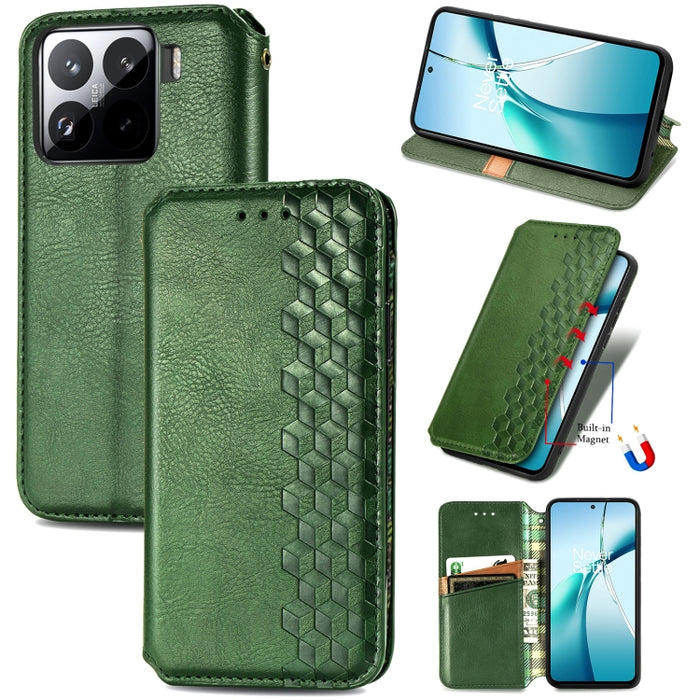 Funda de cuero magnética para teléfono con rejilla cúbica prensada, For Xiaomi Poco X8 Pro Max 5G, For Xiaomi Poco X8 Pro 5G, For Redmi Turbo 5 Max 5G, For Redmi Turbo 5 5G, For Xiaomi 17 Pro Max, For Xiaomi 17 Pro, For Xiaomi 17                       ...
