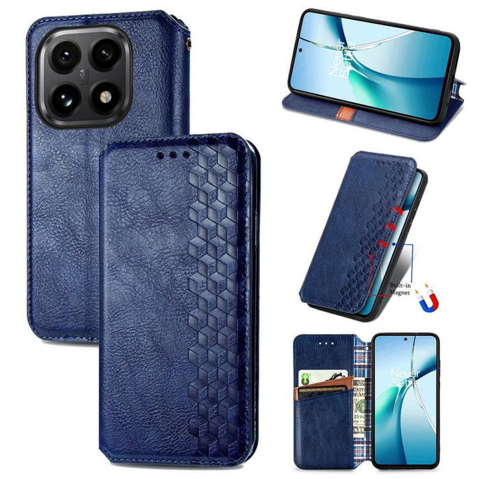 Funda de cuero magnética para teléfono con rejilla cúbica prensada, For Xiaomi Poco X8 Pro Max 5G, For Xiaomi Poco X8 Pro 5G, For Redmi Turbo 5 Max 5G, For Redmi Turbo 5 5G, For Xiaomi 17 Pro Max, For Xiaomi 17 Pro, For Xiaomi 17                       ...