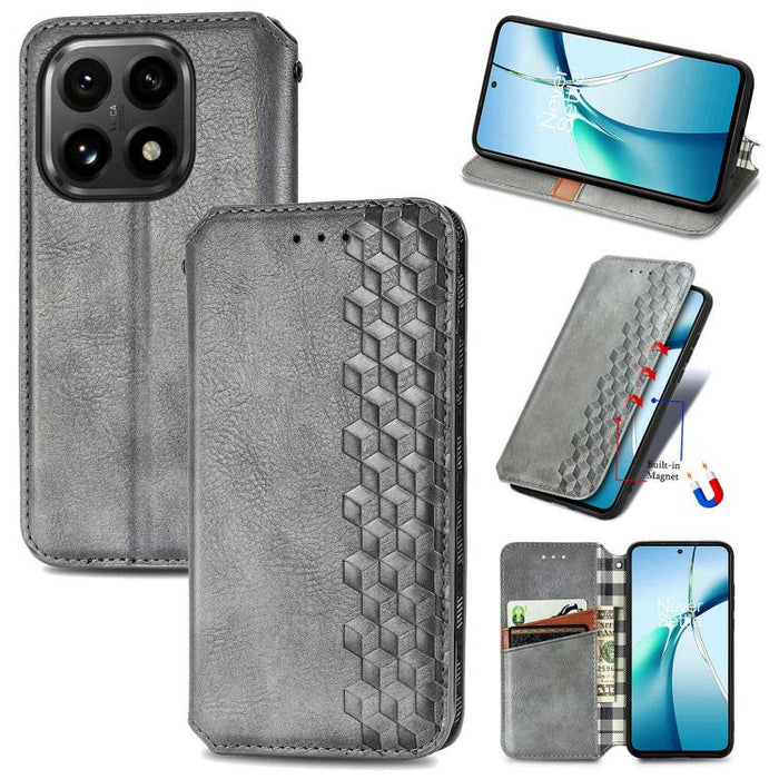Funda de cuero magnética para teléfono con rejilla cúbica prensada, For Xiaomi Poco X8 Pro Max 5G, For Xiaomi Poco X8 Pro 5G, For Redmi Turbo 5 Max 5G, For Redmi Turbo 5 5G, For Xiaomi 17 Pro Max, For Xiaomi 17 Pro, For Xiaomi 17                       ...