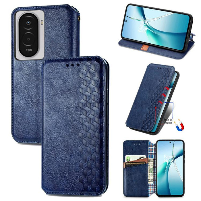 Funda de cuero magnética para teléfono con rejilla cúbica prensada, For Xiaomi Poco X8 Pro Max 5G, For Xiaomi Poco X8 Pro 5G, For Redmi Turbo 5 Max 5G, For Redmi Turbo 5 5G, For Xiaomi 17 Pro Max, For Xiaomi 17 Pro, For Xiaomi 17                       ...