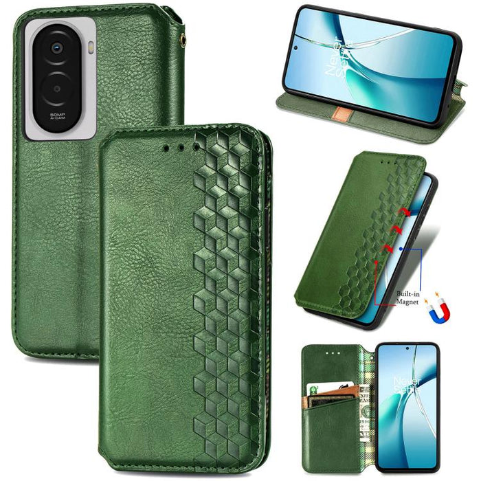 Funda de cuero magnética para teléfono con rejilla cúbica prensada, For Xiaomi Poco X8 Pro Max 5G, For Xiaomi Poco X8 Pro 5G, For Redmi Turbo 5 Max 5G, For Redmi Turbo 5 5G, For Xiaomi 17 Pro Max, For Xiaomi 17 Pro, For Xiaomi 17                       ...