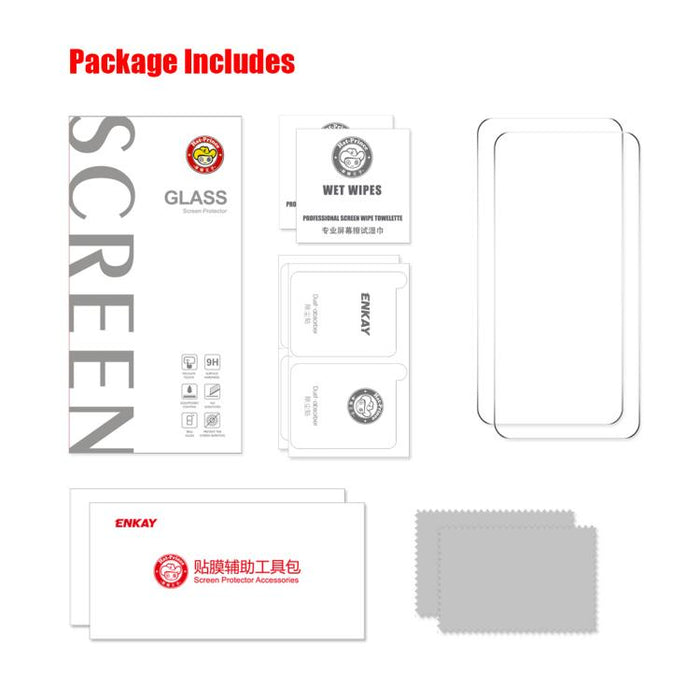 Película de vidrio templado de silicio y aluminio ENKAY de 2 piezas de 0,18 mm de alto, compatible con desbloqueo por huella dactilar ultrasónica, For Xiaomi Poco X8 Pro Max, For Xiaomi Poco X8 Pro, For Redmi K90, For Redmi K90 Pro Max                 ...
