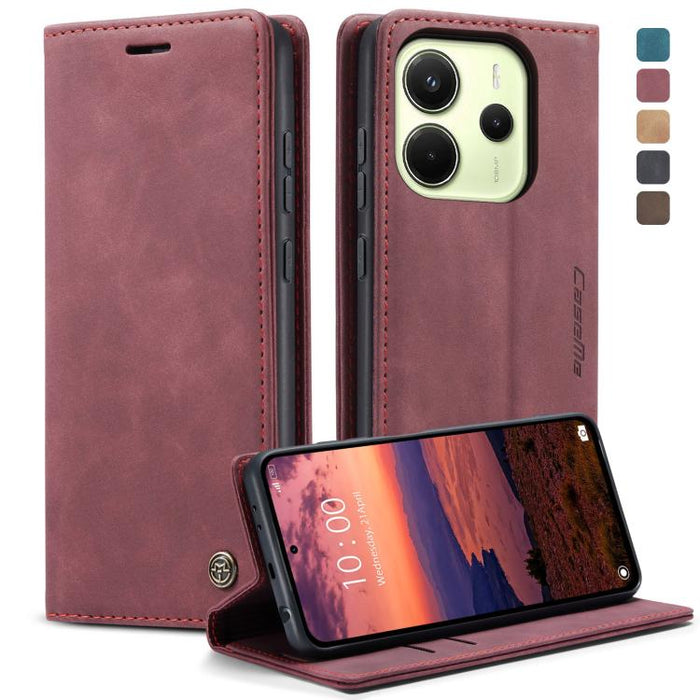 Funda de cuero para teléfono con tapa horizontal multifuncional CaseMe 013, For Xiaomi Poco F7 Pro / F7 Ultra, For Xiaomi Poco X7 Pro, For Redmi Note 14  Pro 4G Global, For Redmi Note 14 4G 163.25mm, For Redmi Note 14 5G, For Redmi Note 14 Pro 5G