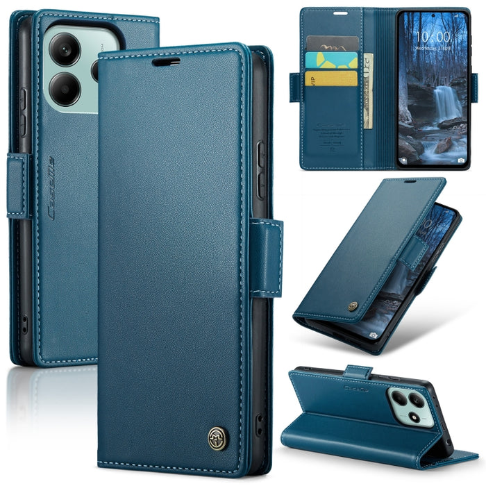 Funda para teléfono con textura de lichi y hebilla de mariposa con RFID y antirrobo CaseMe 023, For Xiaomi Poco F7 Pro / F7 Ultra