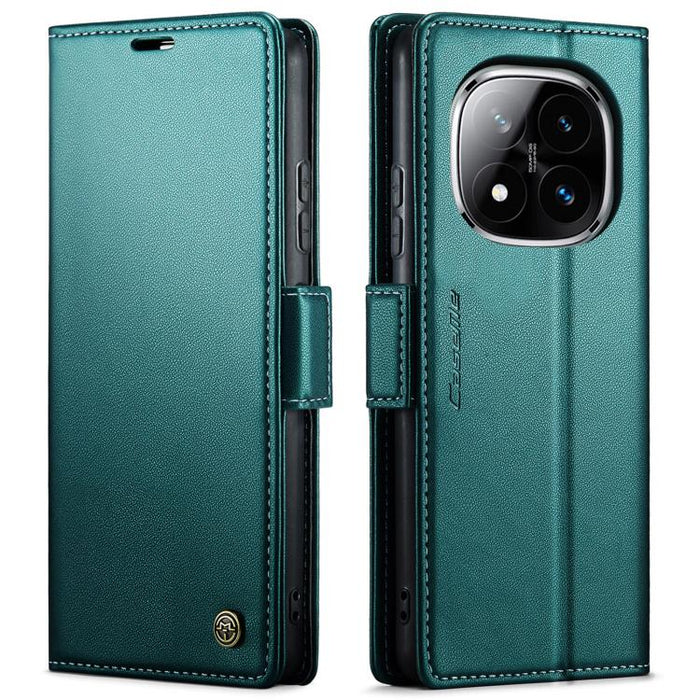 Funda para teléfono con textura de lichi y hebilla de mariposa con RFID y antirrobo CaseMe 023, For Xiaomi Poco F7 Pro / F7 Ultra