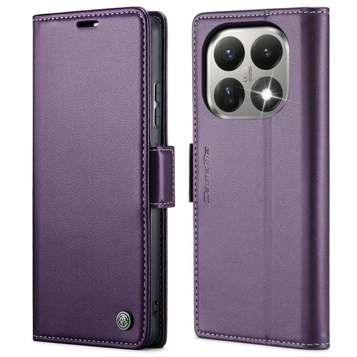 Funda para teléfono con textura de lichi y hebilla de mariposa con RFID y antirrobo CaseMe 023, For Xiaomi 17T 5G, For Xiaomi 17 Ultra, For Redmi Note 15 Pro 4G Global 163.2mm, For Redmi Note 15 Pro 5G Global 163.6mm, For Xiaomi 17, For Xiaomi 15T Pro ...