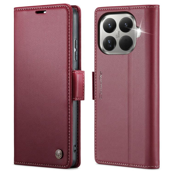 Funda para teléfono con textura de lichi y hebilla de mariposa con RFID y antirrobo CaseMe 023, For Xiaomi 17T 5G, For Xiaomi 17 Ultra, For Redmi Note 15 Pro 4G Global 163.2mm, For Redmi Note 15 Pro 5G Global 163.6mm, For Xiaomi 17, For Xiaomi 15T Pro ...