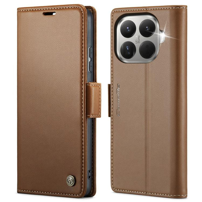 Funda para teléfono con textura de lichi y hebilla de mariposa con RFID y antirrobo CaseMe 023, For Xiaomi 17T 5G, For Xiaomi 17 Ultra, For Redmi Note 15 Pro 4G Global 163.2mm, For Redmi Note 15 Pro 5G Global 163.6mm, For Xiaomi 17, For Xiaomi 15T Pro ...