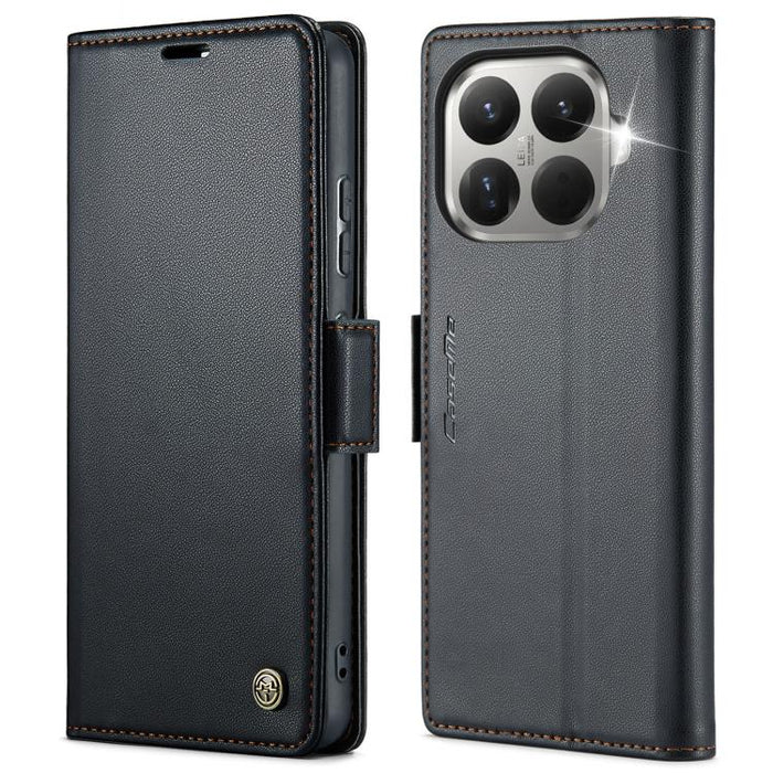 Funda para teléfono con textura de lichi y hebilla de mariposa con RFID y antirrobo CaseMe 023, For Xiaomi 17T 5G, For Xiaomi 17 Ultra, For Redmi Note 15 Pro 4G Global 163.2mm, For Redmi Note 15 Pro 5G Global 163.6mm, For Xiaomi 17, For Xiaomi 15T Pro ...