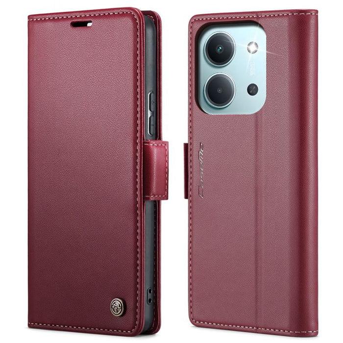 Funda para teléfono con textura de lichi y hebilla de mariposa con RFID y antirrobo CaseMe 023, For Xiaomi 17T 5G, For Xiaomi 17 Ultra, For Redmi Note 15 Pro 4G Global 163.2mm, For Redmi Note 15 Pro 5G Global 163.6mm, For Xiaomi 17, For Xiaomi 15T Pro ...